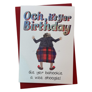 Funny Scottish Card with 'Bahookie Shoogle' phrase