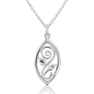 Scottish Woodland Garden silver pendant medium | Glenna Jewellery Scotland