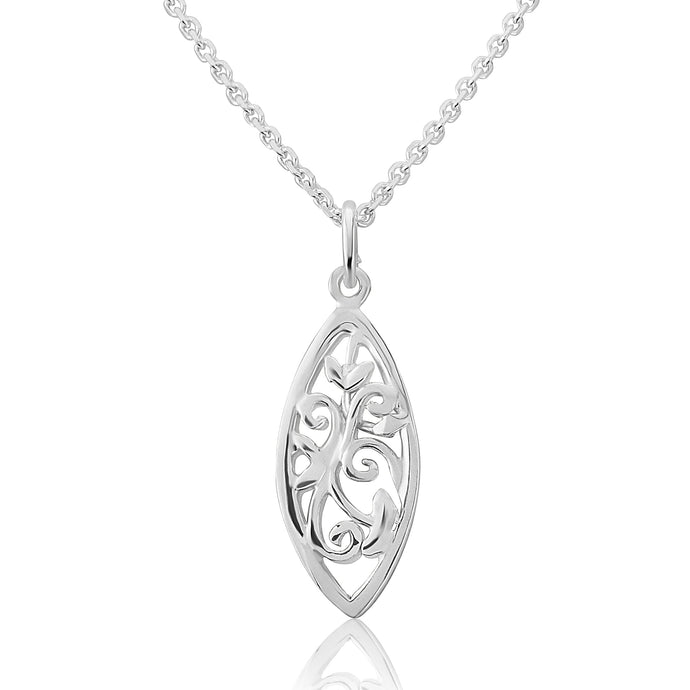 Scottish Woodland Garden small silver pendant | Glenna Jewellery Scotland