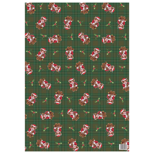 Christmas Santa Coo Gift Wrap & Tag Set