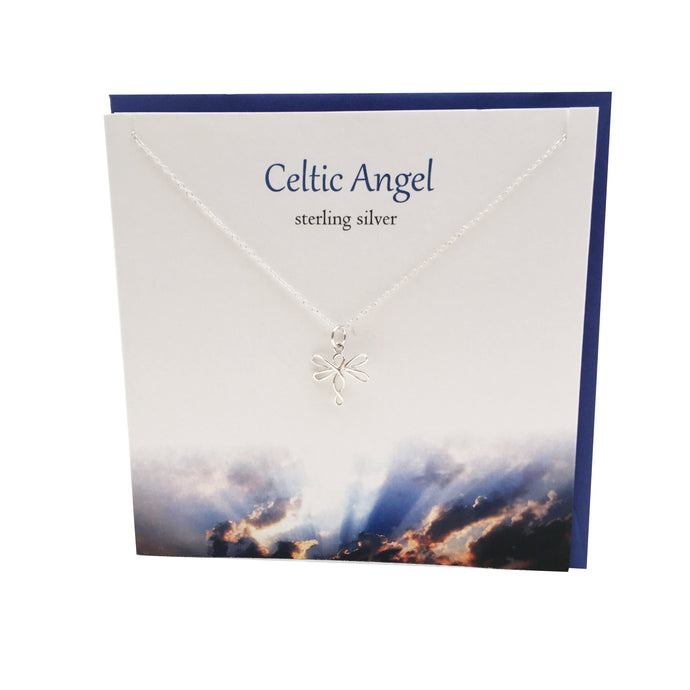 Celtic Angel sterling silver pendant | The Silver Studio Scotland