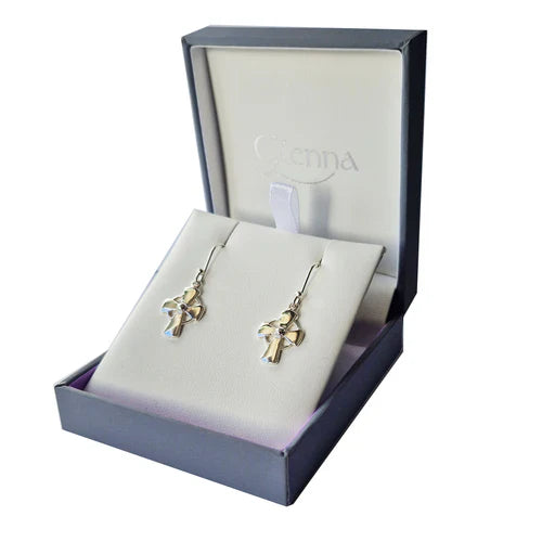 Celtic Cross Drop Earrings Small