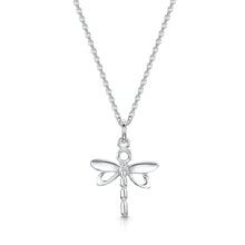 Load image into Gallery viewer, Dragonfly silver pendant small| Glenna Jewellery Scotland
