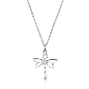 Dragonfly silver pendant small| Glenna Jewellery Scotland