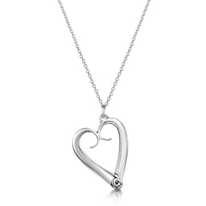 Celtic Eternal Heart Silver Necklace Large | Glenna Jewellery Scotland