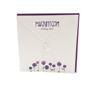 Mackintosh Inspired Scottish Rose silver pendant | The Silver Studio Scotland