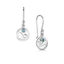 Load image into Gallery viewer, Scottish Coast Blue Crystal Silver Earrings
