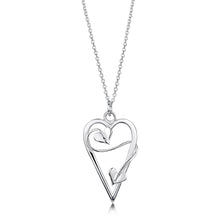 Load image into Gallery viewer, Sweetheart Long Drop Silver Pendant| Glenna Jewellery Scotland
