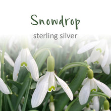 Load image into Gallery viewer, Snowdrop Small Drop Stem Earrings
