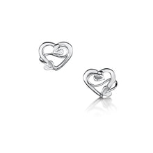 Load image into Gallery viewer, Sweetheart Silver Stud Earrings| Glenna Jewellery Scotland
