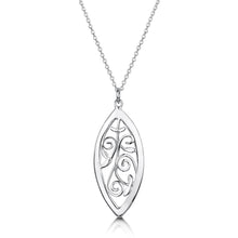 Load image into Gallery viewer, Scottish Woodland Garden silver long pendant | Glenna Jewellery Scotland
