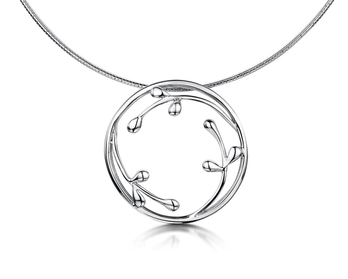 Scottish Willow silver necklace large | Glenna Jewellery Scotland