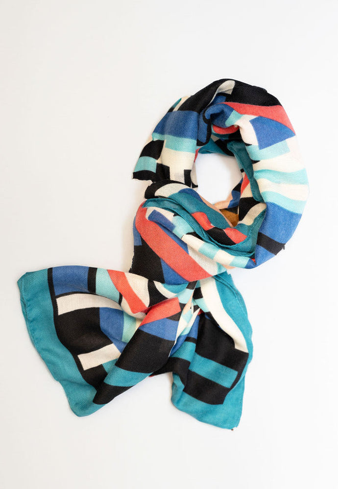 Geo Block Gift Boxed Scarf