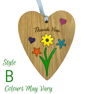 Wooden Plaque floral design and acrylic features