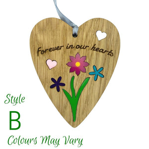 Wooden Plaque floral design and acrylic features