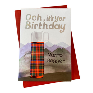 Fun Scottish Card with 'Munro Bagger' phrase