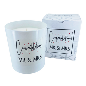 Mr & Mrs White Jar Candle