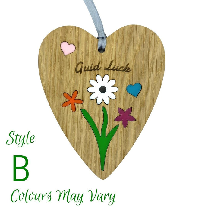 Wooden Plaque floral design and acrylic features