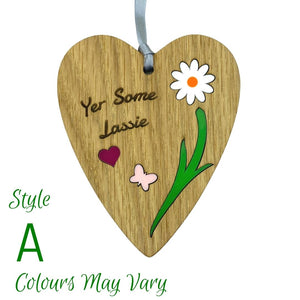 Wooden Plaque floral design and acrylic features