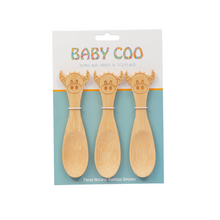 Load image into Gallery viewer, Baby Coo Bamboo spoons Scottish Baby Gift
