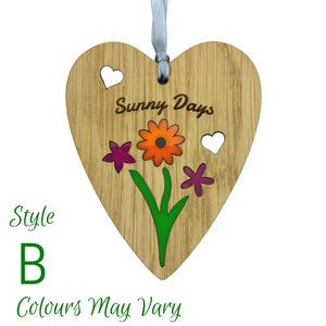 Wooden Plaque floral design and acrylic features