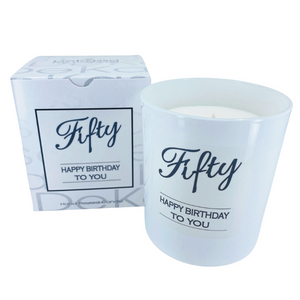 Fifty White Jar Candle