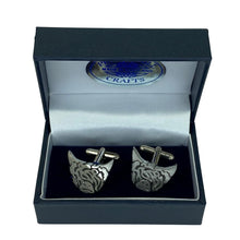 Load image into Gallery viewer, Scottish Cufflinks with Pewter Highland Cow design
