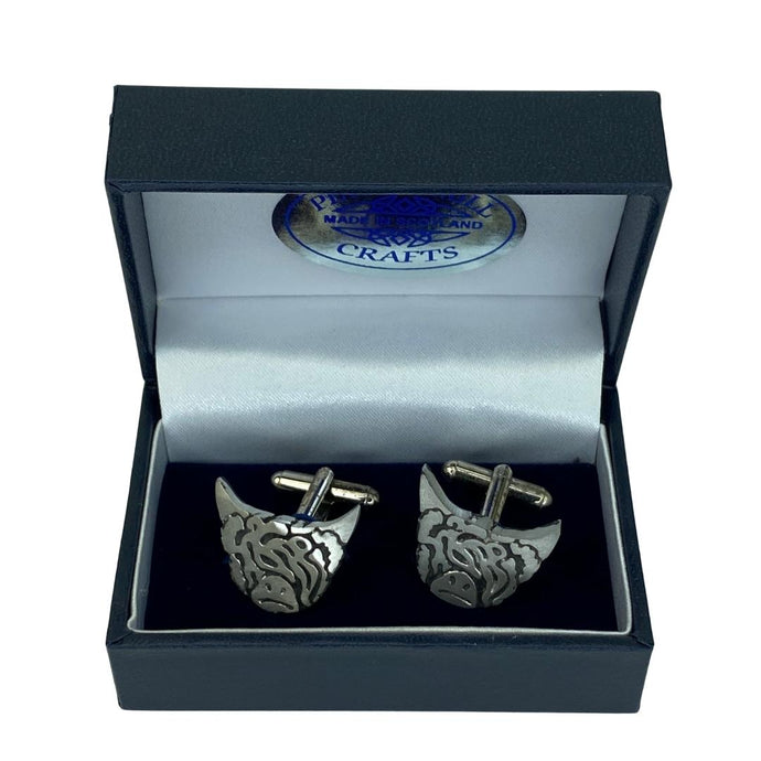Tow Scottish Cufflinks with Pewter Highland Cow design