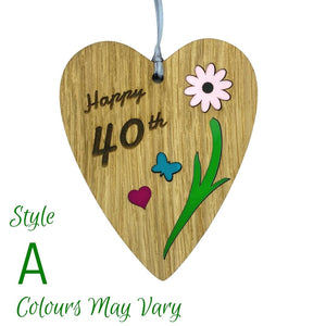 Wooden Plaque floral design and acrylic features