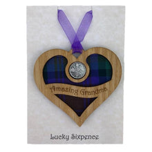 Load image into Gallery viewer, Lucky Sixpence Heart Wall Plaque For Grandma&#39;s
