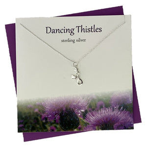 Sterling Silver pendants for women with small thistle design