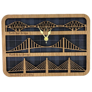 Wooden Clock Gift with three of the fourth bridges