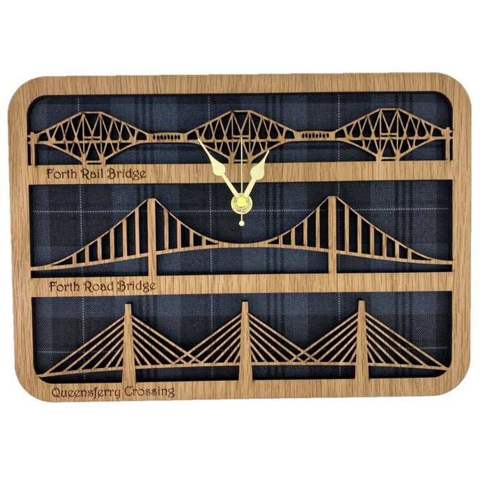 Wooden Clock Gift with three of the fourth bridges