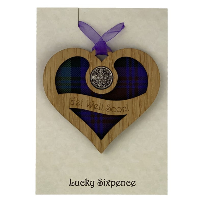 Lucky Sixpence Scottish Gift Idea that says 'Get Well Soon'