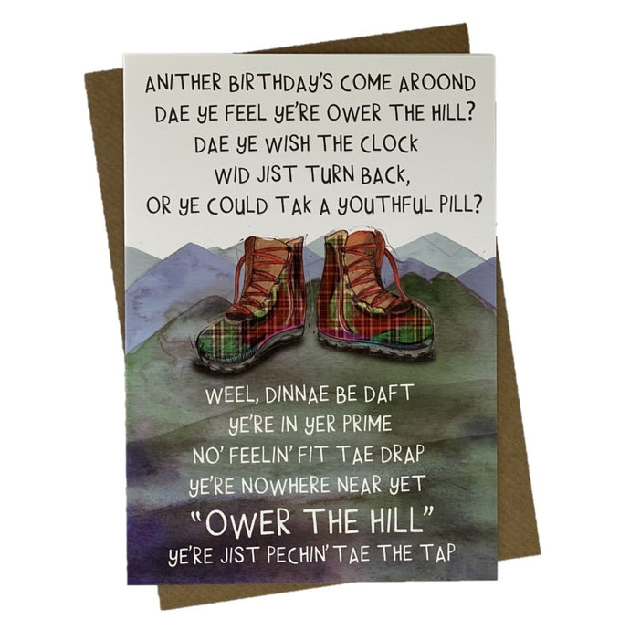 Scottish Birthday Card with Funny Poem on the Front