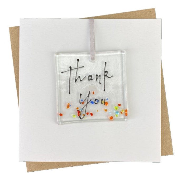 Fused Glass Art Thank You Card