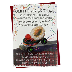 Funny Scottish Card with a getting aulder poem