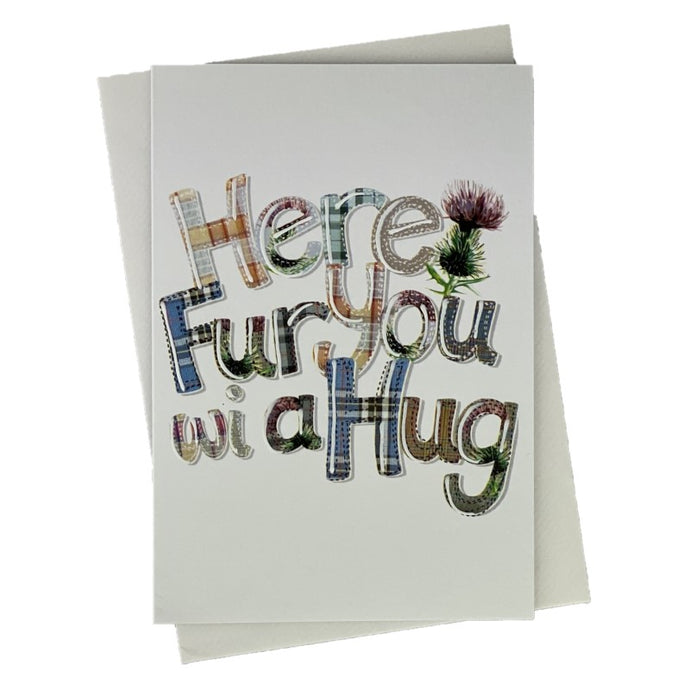 Sympath Card with Here for You Tartan Writing