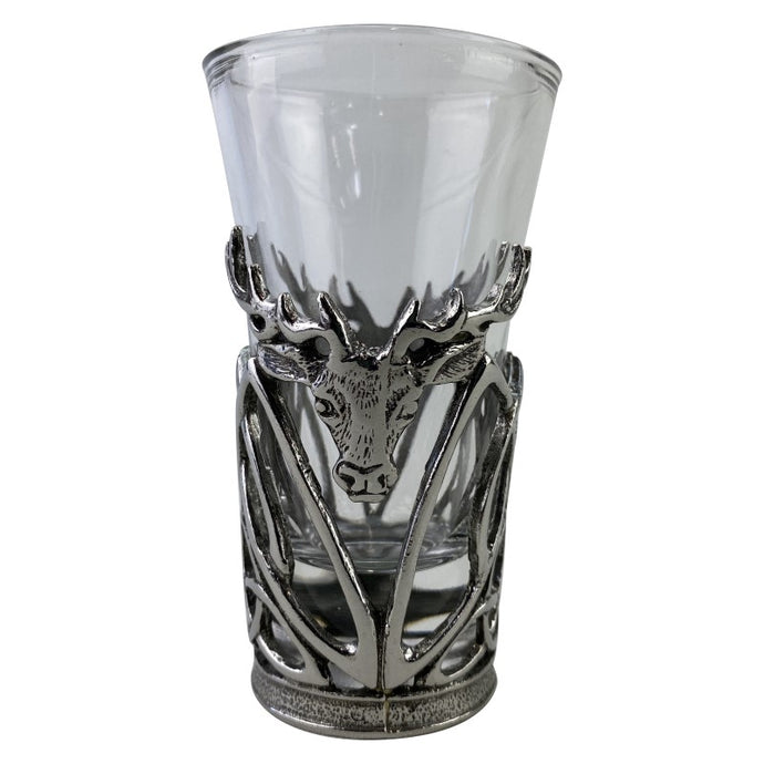 Scottish Themed Gift Clear Stag Shot Glass