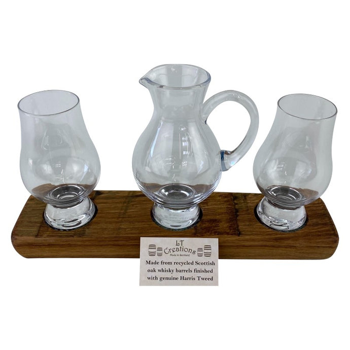 Triple Whisky Glass Gift Set with Wooden base